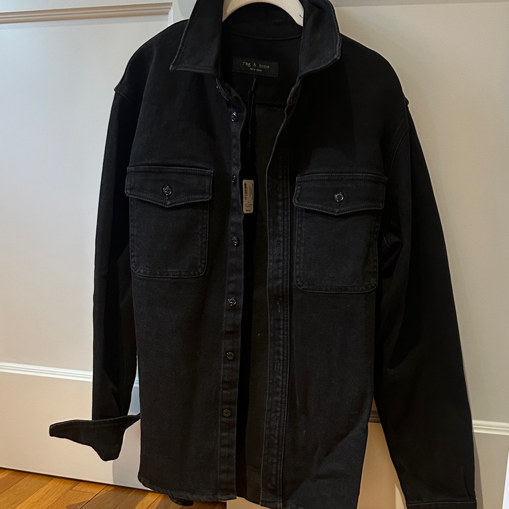 Rag And Bone Men's Black Denim Jacket